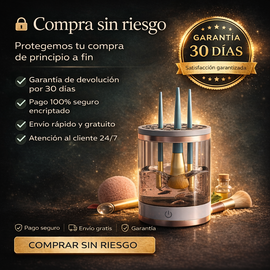 LIMPIADOR DE BROCHAS DE MAQUILLAJE ELÉCTRICO + ENVÍO GRATIS