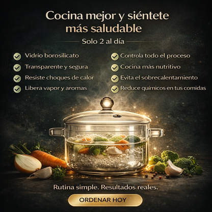 PureGlass™ – Olla de Vidrio Premium