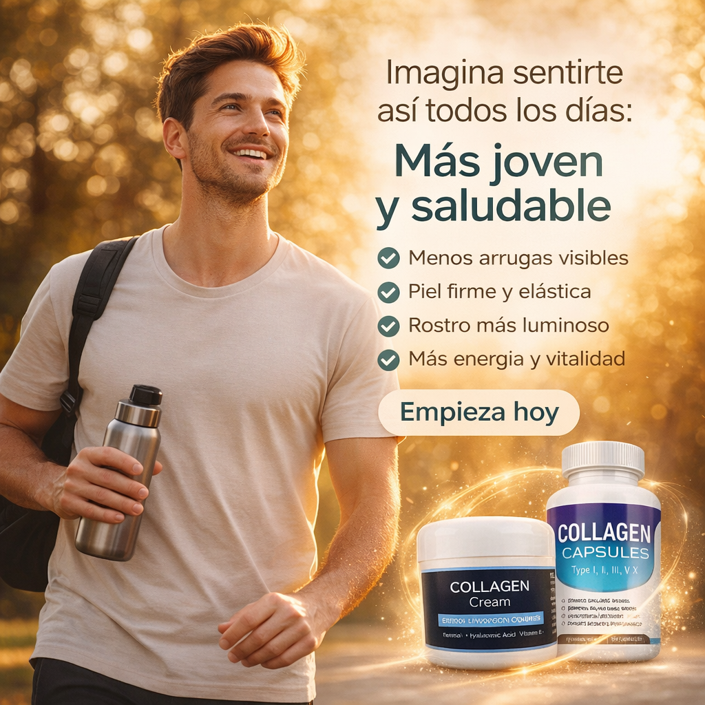 PIEL FIRME + ENERGIA . Sistema colágeno para hombres