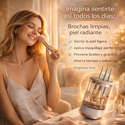 LIMPIADOR DE BROCHAS DE MAQUILLAJE ELÉCTRICO + ENVÍO GRATIS